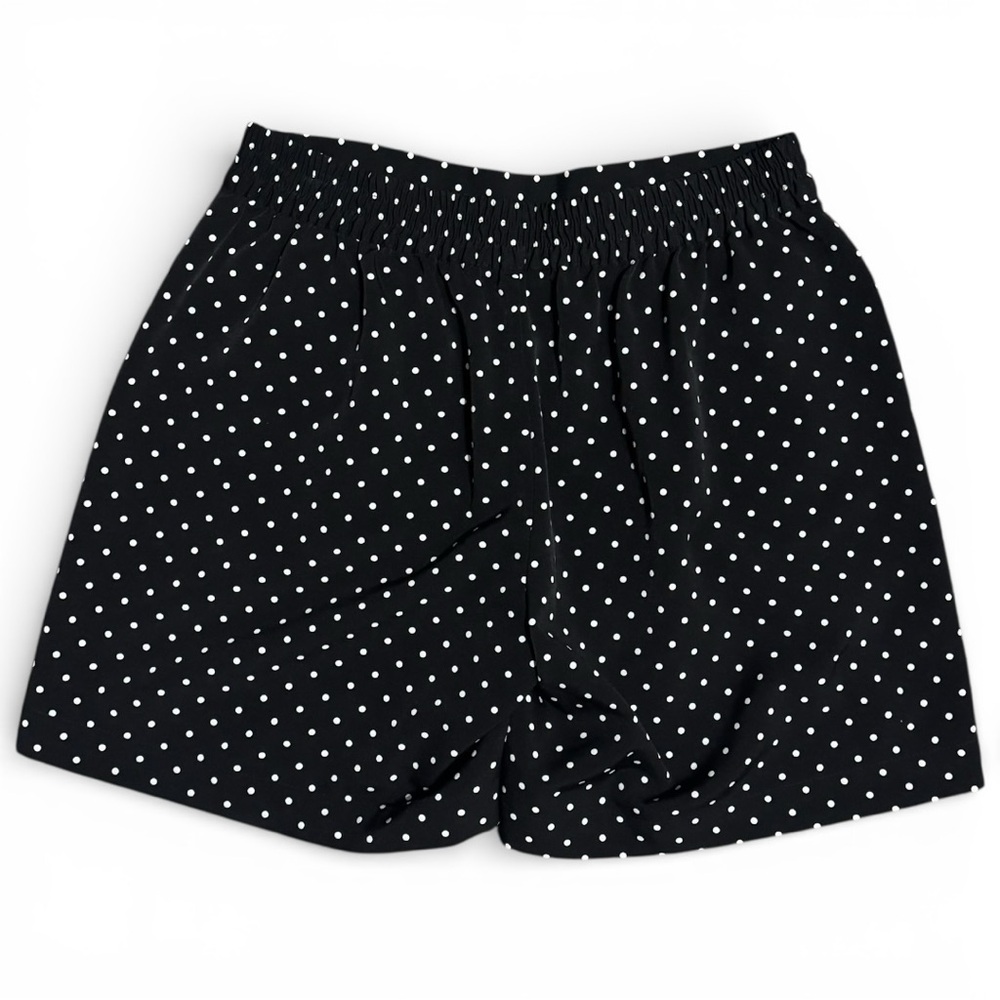 Talbots Pull-On Shorts Elastic Waist Womens 2P Petite Black White Polka Dot - Picture 4 of 9